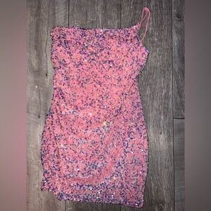 Lucy in the Sky Pink Sequin Mini Dress💕